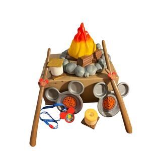 Disney Mickey Mouse Campfire S'Mores Play Set Kids Toy Pretend Cooking Fun